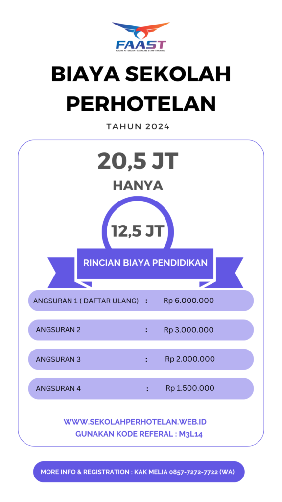 Biaya Sekolah Perhotelan FAAST Yogyakarta